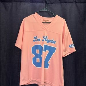 Fashionably Sporty Jersey Top (Baby Pink) size medium